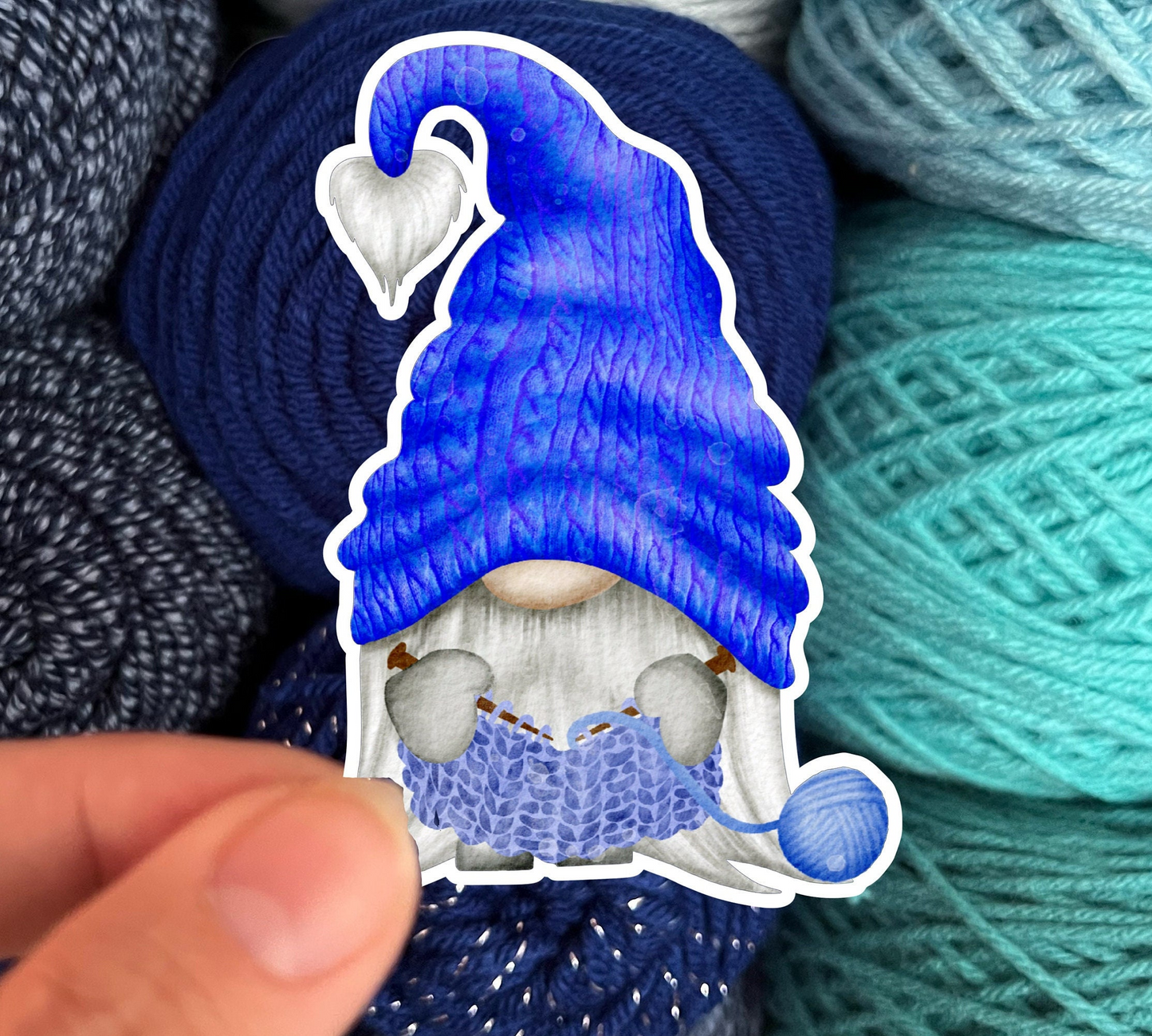Knitting Gnome Stickers